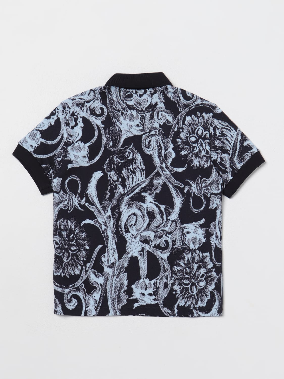 VERSACE POLO SHIRT: T-shirt kids Versace Young, Blue - Img 2