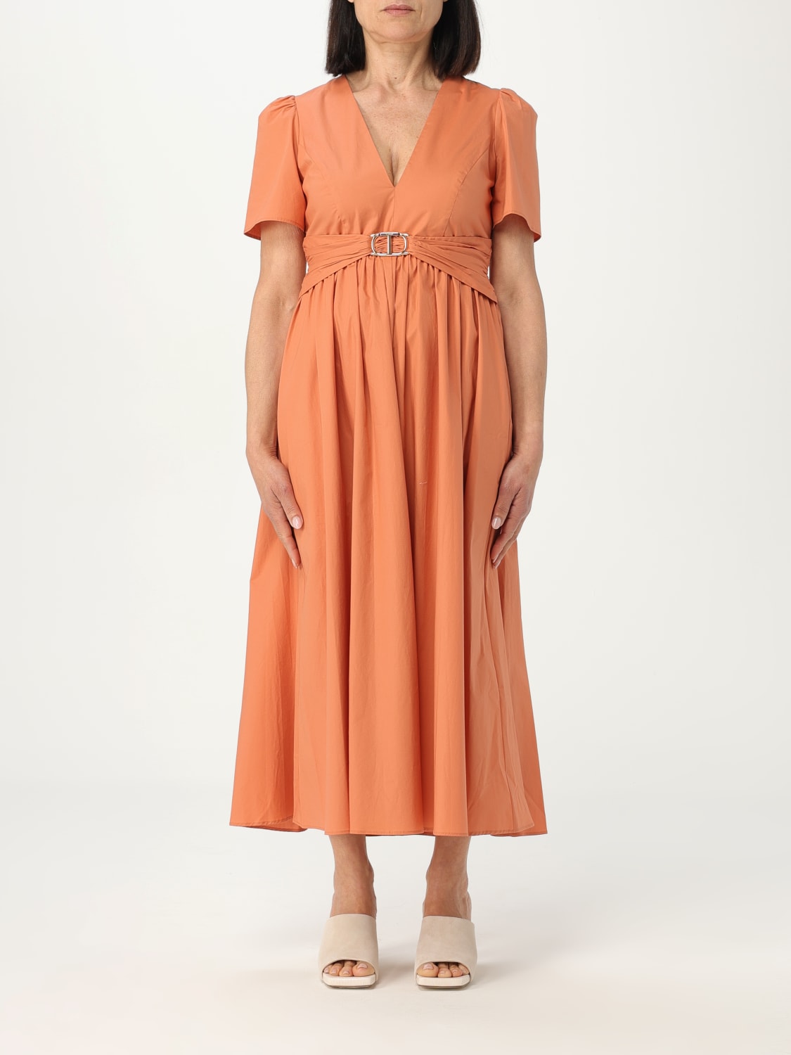 TWINSET DRESS: Dress woman Twinset, Orange - Img 1