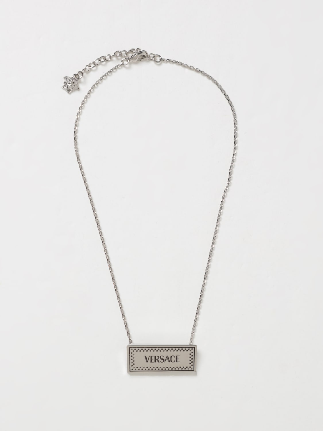 Versace license plate necklace hotsell