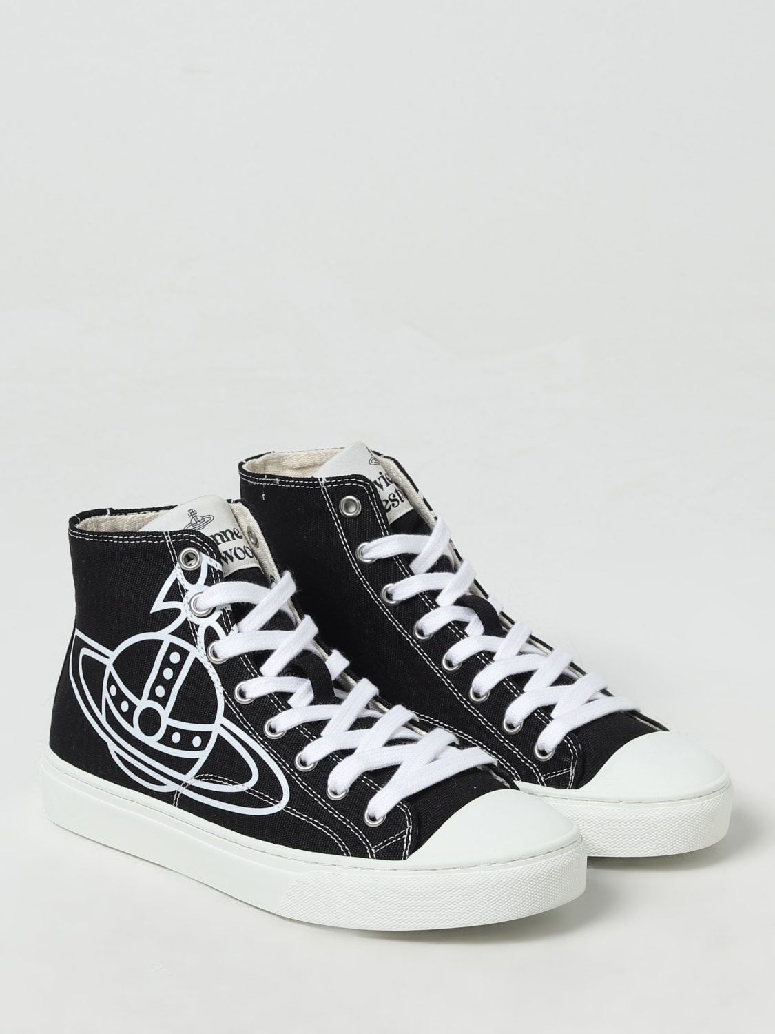 VIVIENNE WESTWOOD SNEAKERS: Sneakers Plimsoll Vivienne Westwood in canvas , Bianco - Img 2