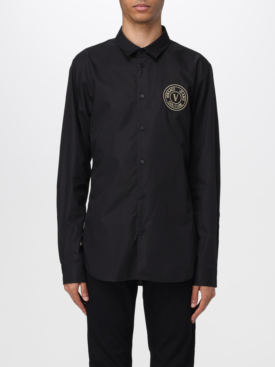 VERSACE JEANS COUTURE SHIRT: Shirt men Versace Jeans Couture, Gold - Img 1