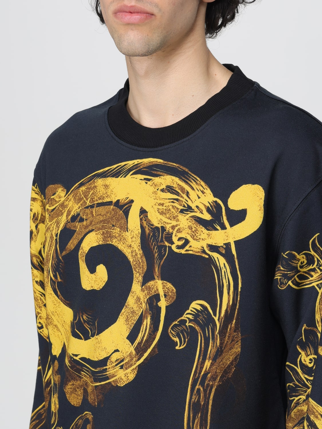 VERSACE JEANS COUTURE SWEATSHIRT: Sweatshirt men Versace Jeans Couture, Gold - Img 4