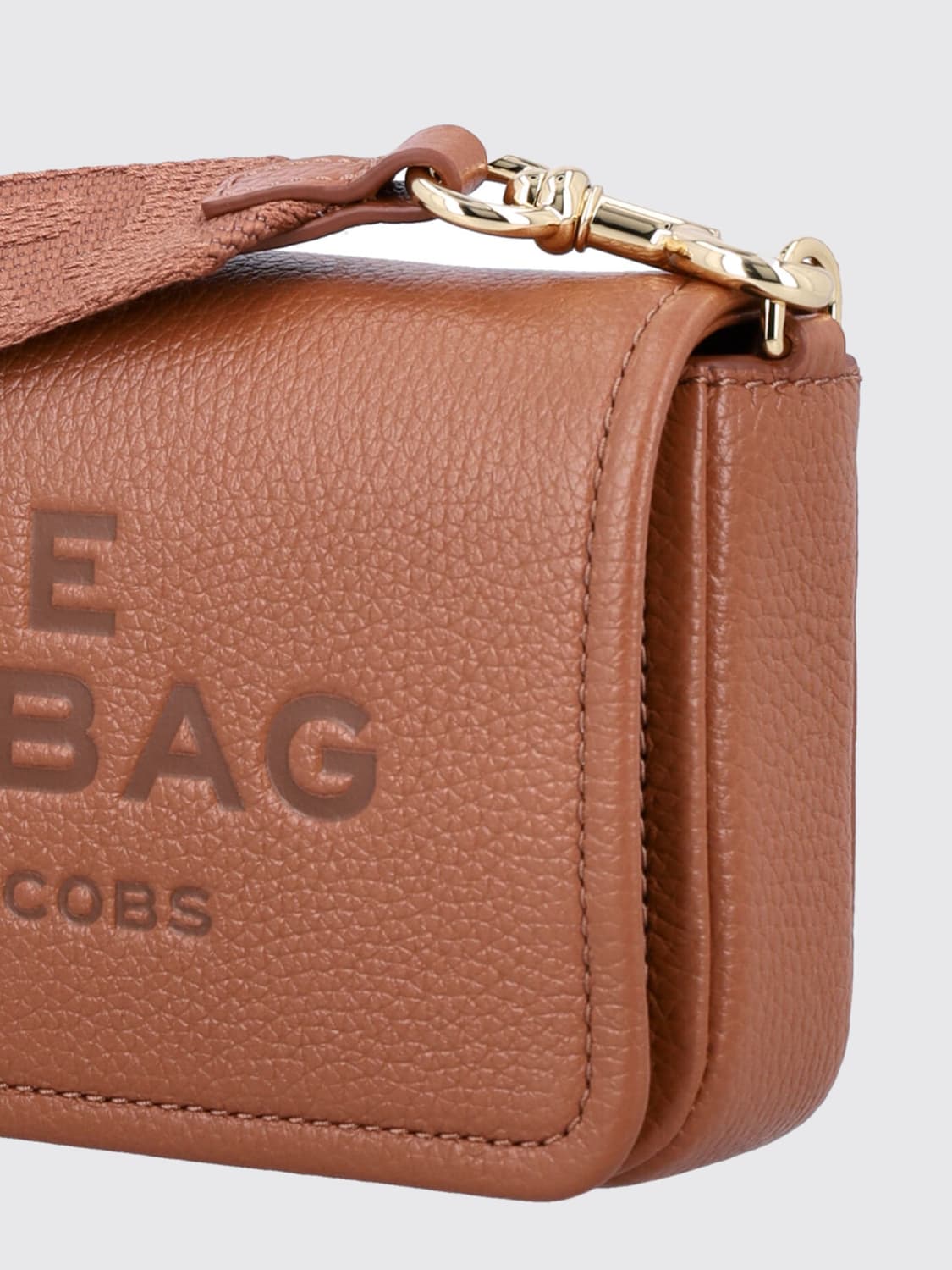 MARC JACOBS BORSA MINI: Borsa mini Marc Jacobs in pelle a grana, Marrone - Img 2