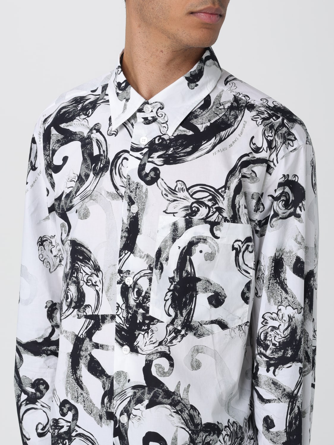 VERSACE JEANS COUTURE CAMISA: Camisa hombre Versace Jeans Couture, Blanco - Img 4