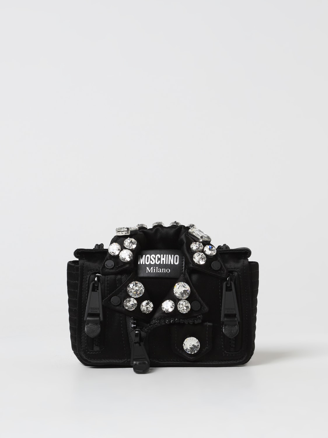 MOSCHINO COUTURE MINI SAC À MAIN: Sac bandoulière femme Moschino Couture, Argent - Img 1