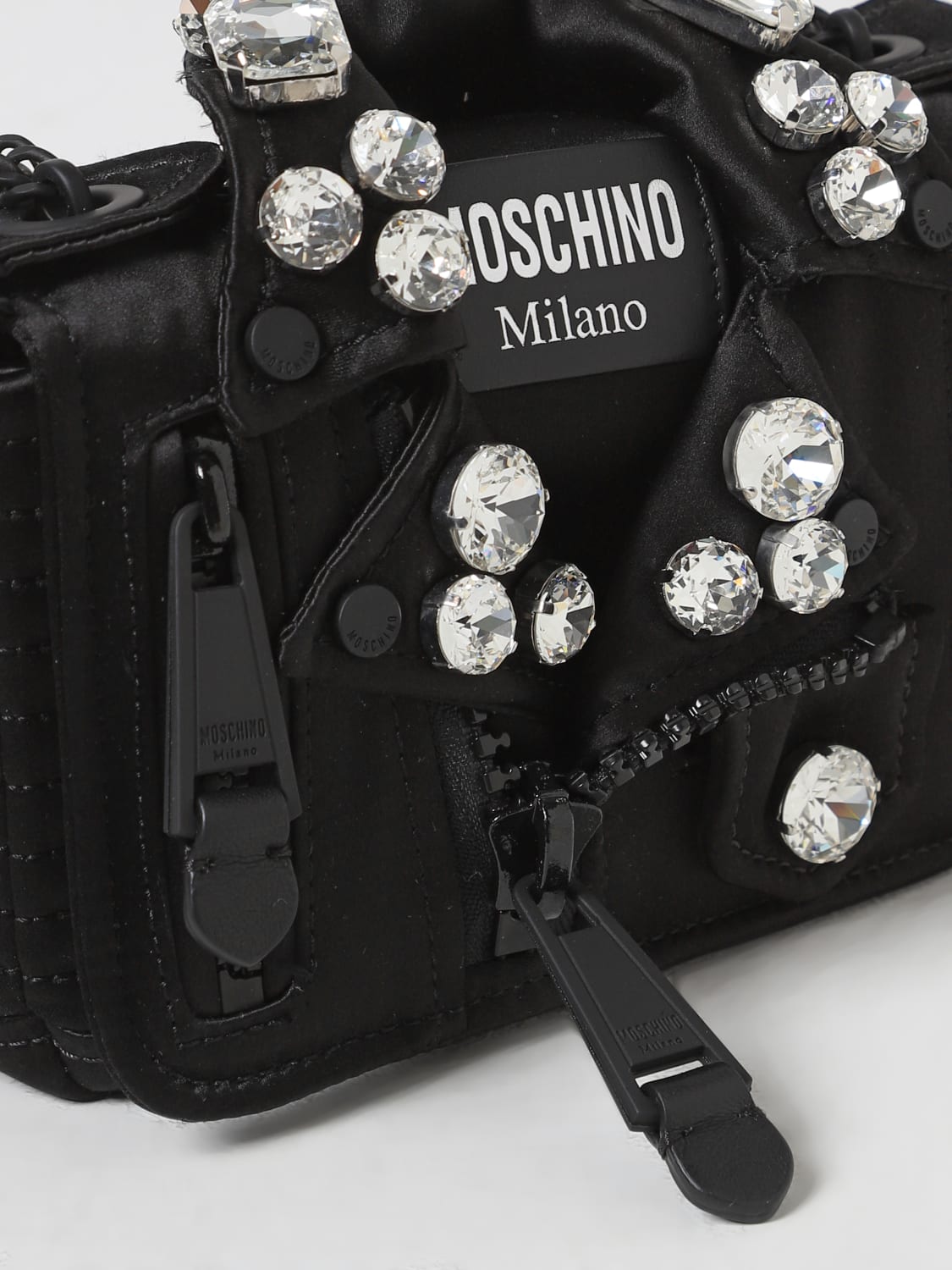 MOSCHINO COUTURE MINI SAC À MAIN: Sac bandoulière femme Moschino Couture, Argent - Img 3