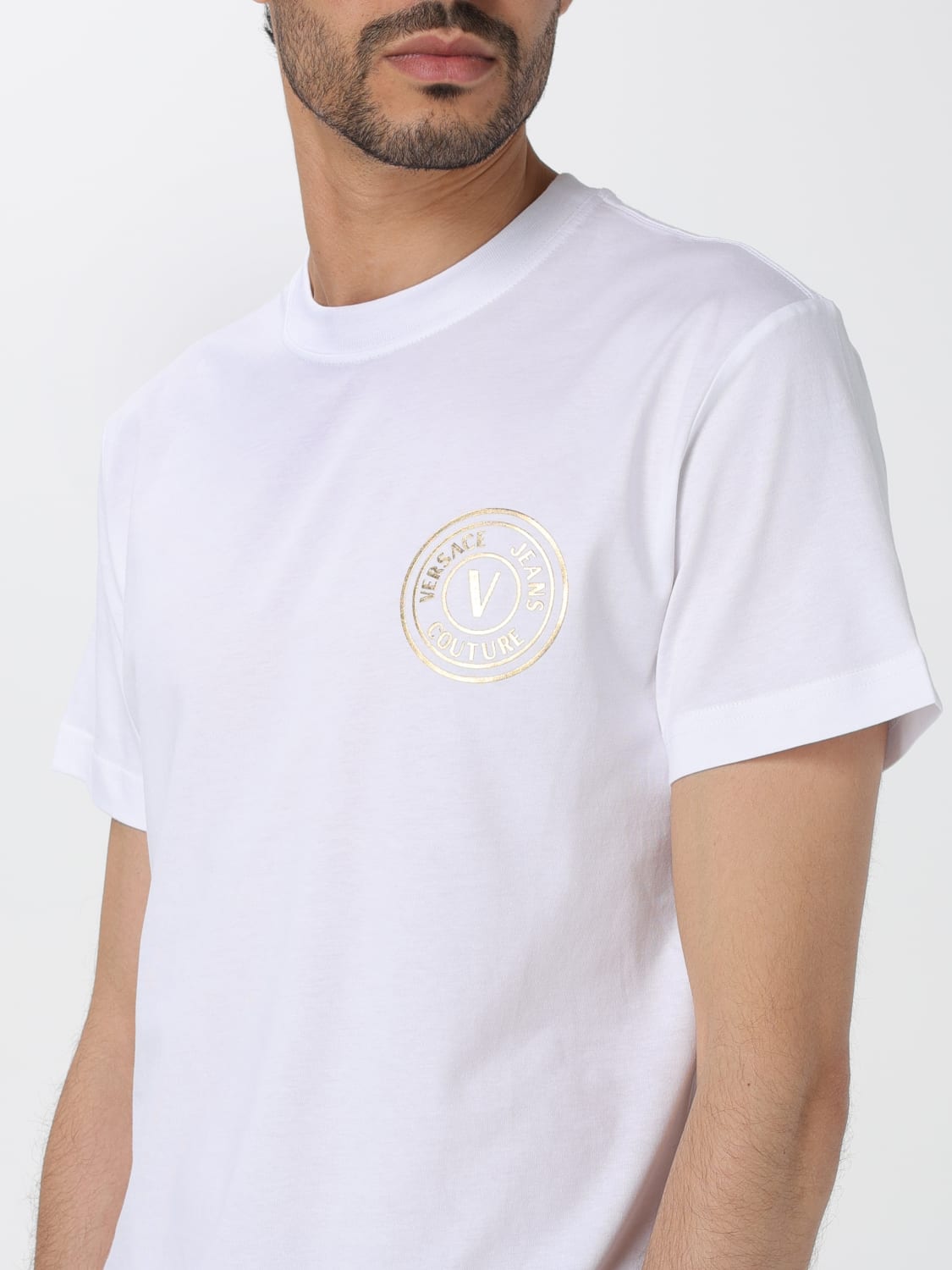 VERSACE JEANS COUTURE T-SHIRT: T-shirt men Versace Jeans Couture, White - Img 4