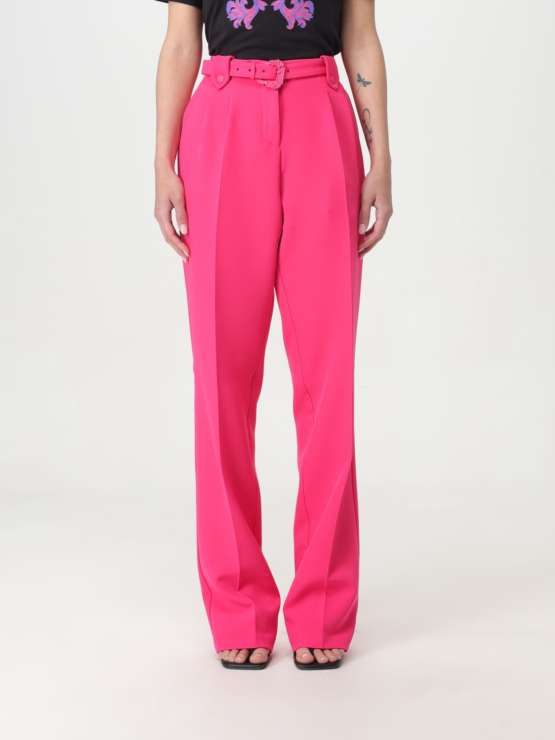 VERSACE JEANS COUTURE PANTS: Pants woman Versace Jeans Couture, Pink - Img 1