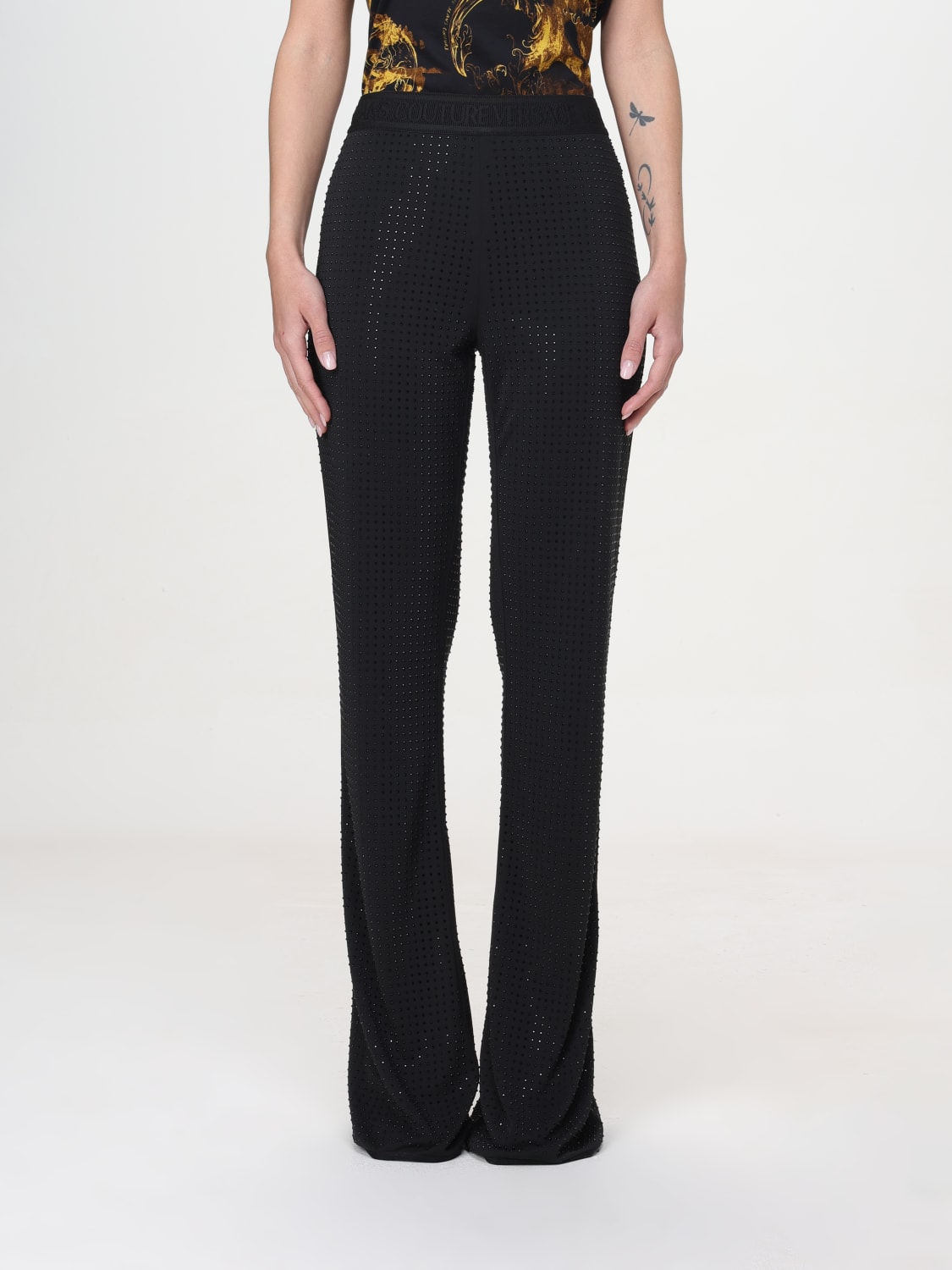 VERSACE JEANS COUTURE PANTS: Pants woman Versace Jeans Couture, Black - Img 1