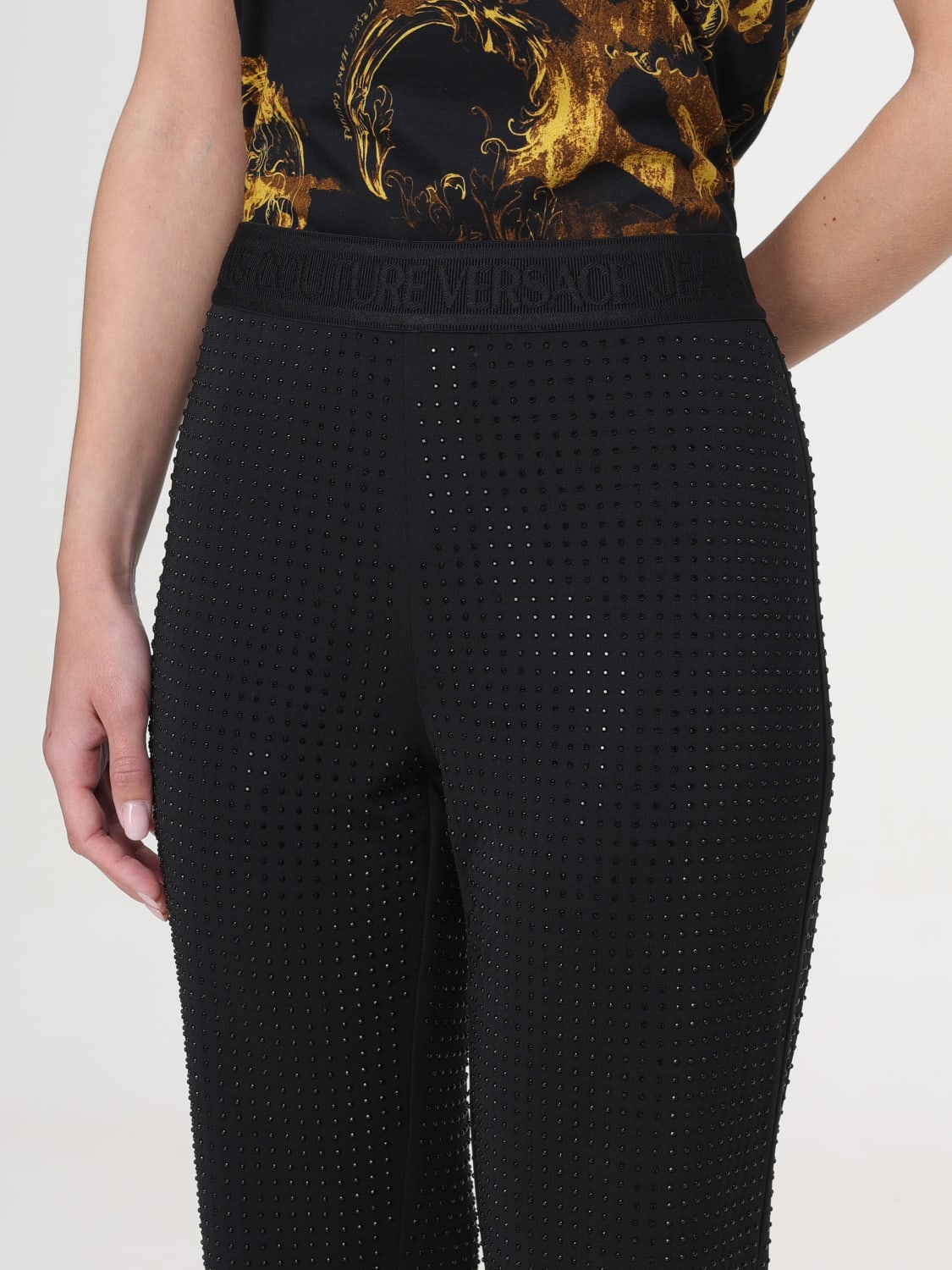 VERSACE JEANS COUTURE PANTS: Pants woman Versace Jeans Couture, Black - Img 3