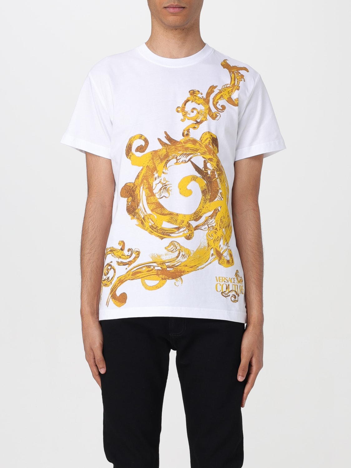 Giglio T-shirt Versace Jeans Couture in cotone con stampa