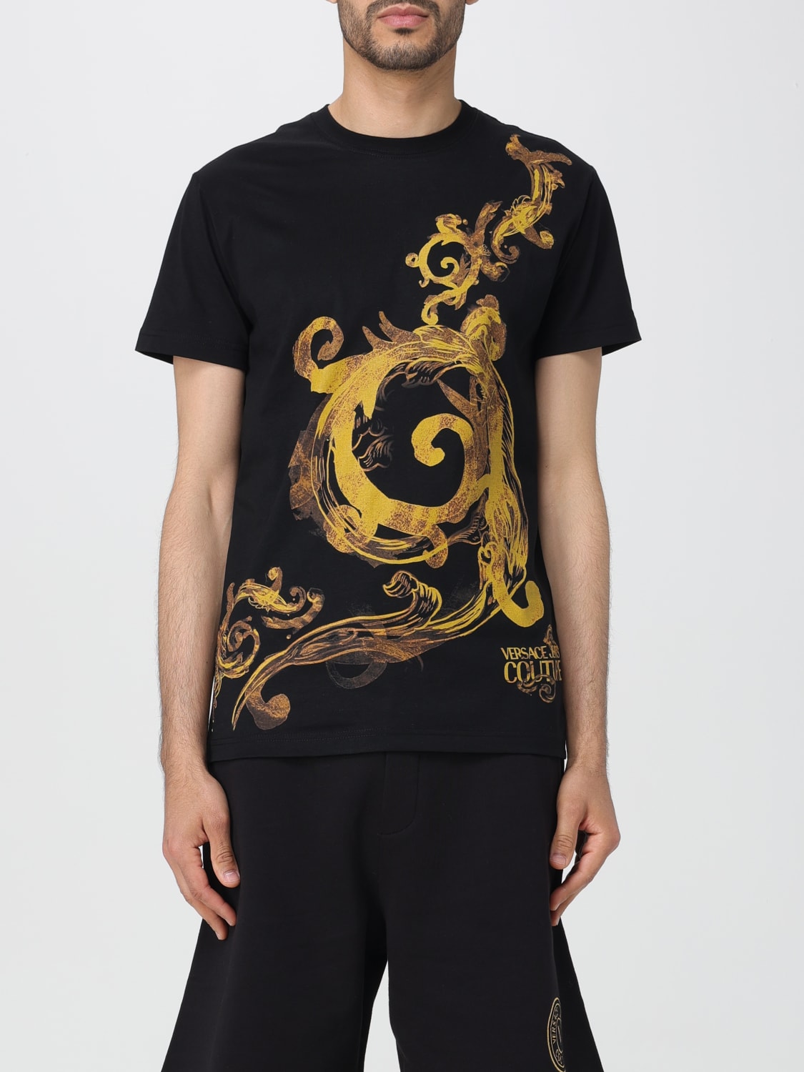 Giglio T-shirt Versace Jeans Couture in cotone con stampa