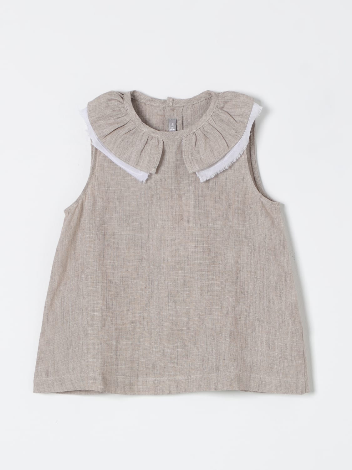 IL GUFO BLUSE: Bluse kinder Il Gufo, Beige - Img 1