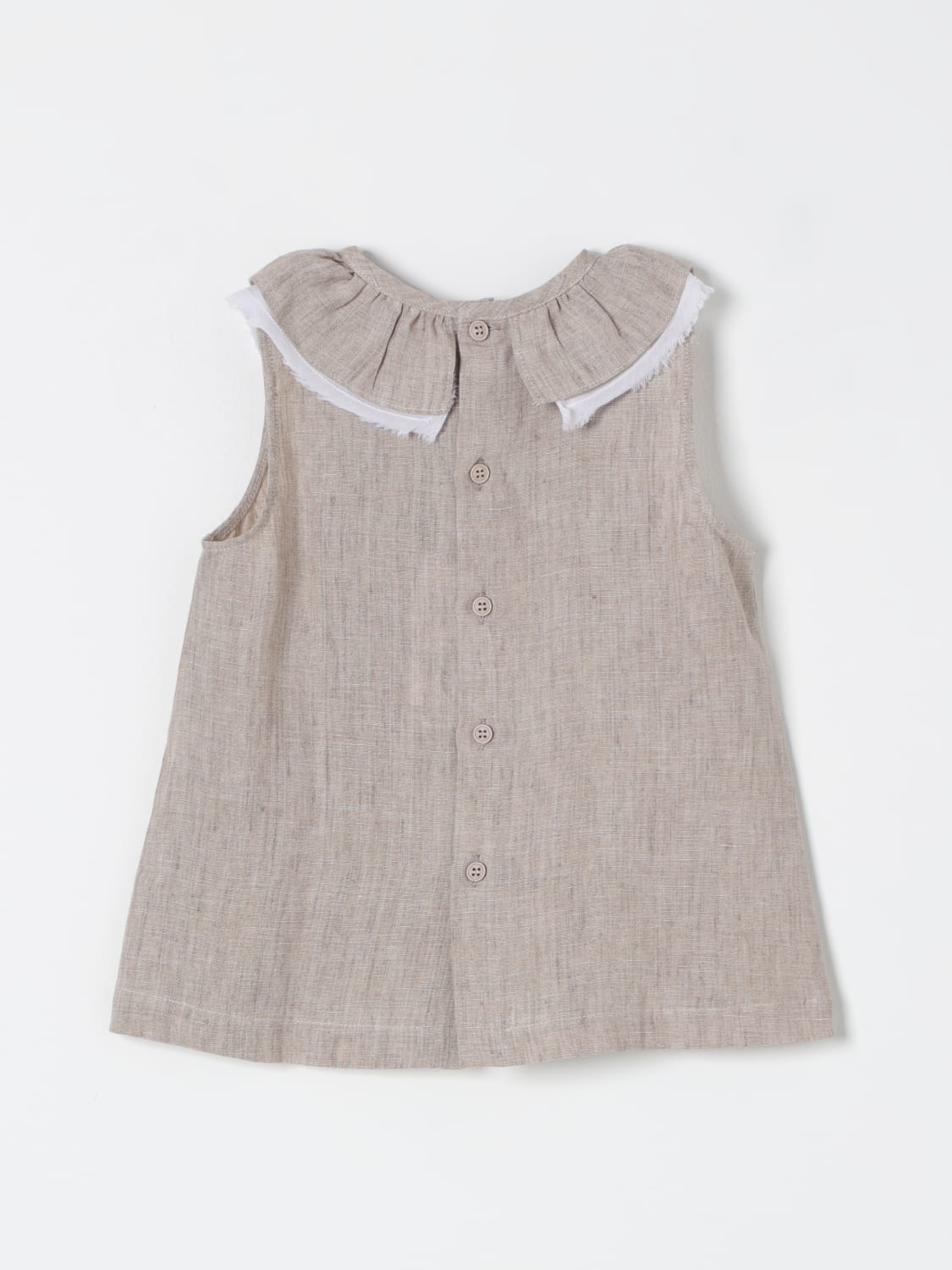 IL GUFO BLUSE: Bluse kinder Il Gufo, Beige - Img 2