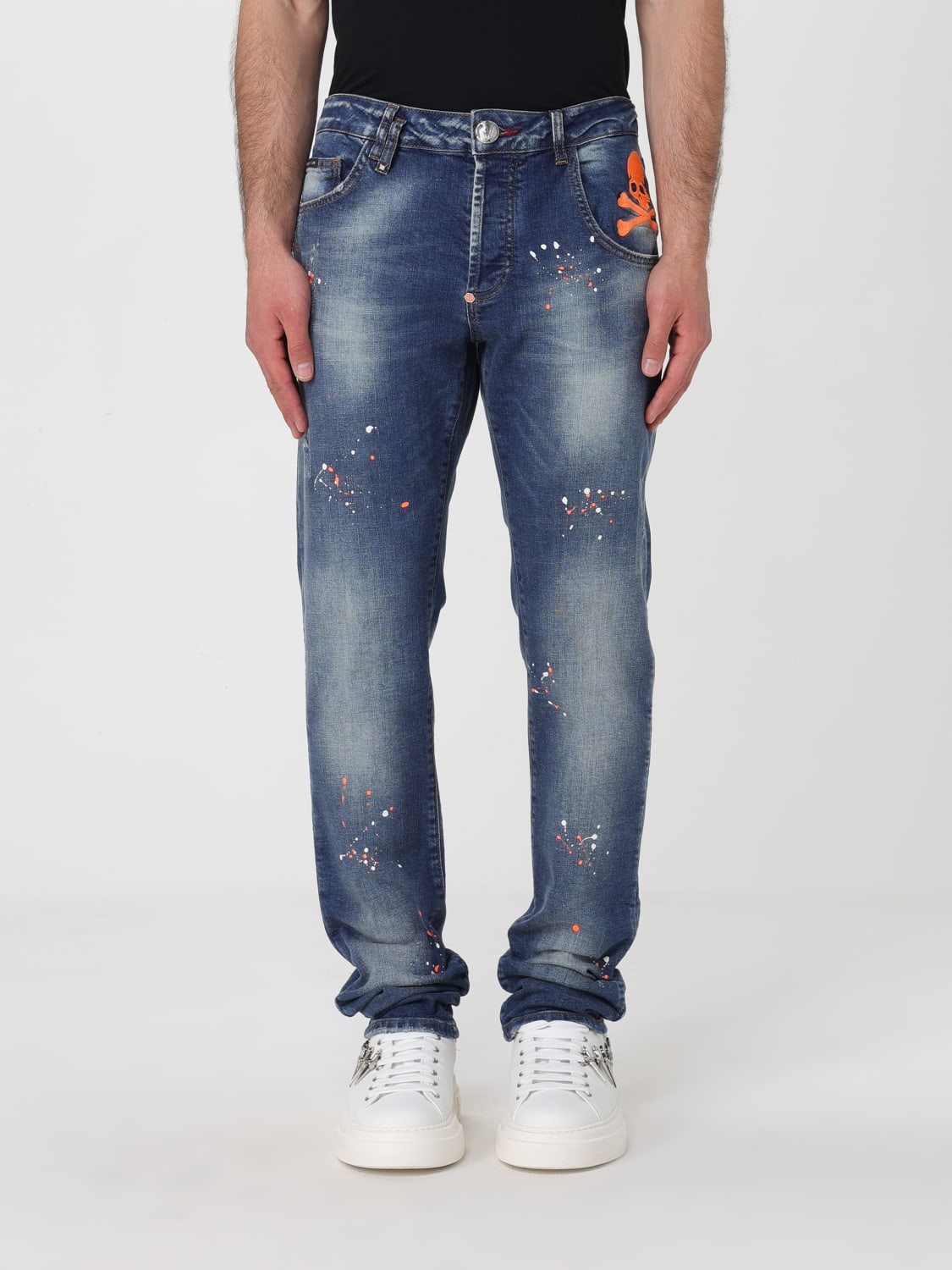 PHILIPP PLEIN JEANS: Jeans men Philipp Plein, Blue - Img 1