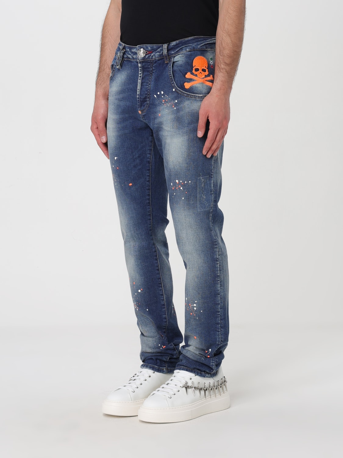 PHILIPP PLEIN JEANS: Jeans homme Philipp Plein, Bleu - Img 3