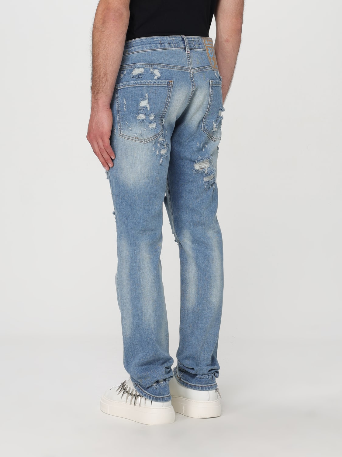 PHILIPP PLEIN JEANS: Jeans uomo Philipp Plein, Celeste - Img 3