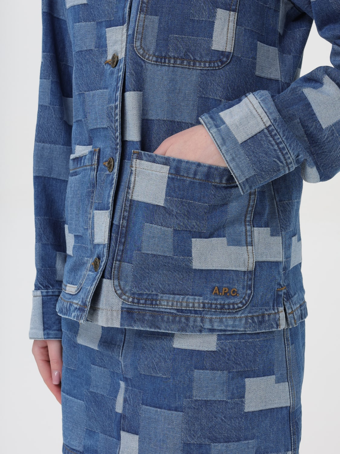 A.P.C. SHIRT: Shirt woman A.P.C., Blue - Img 4