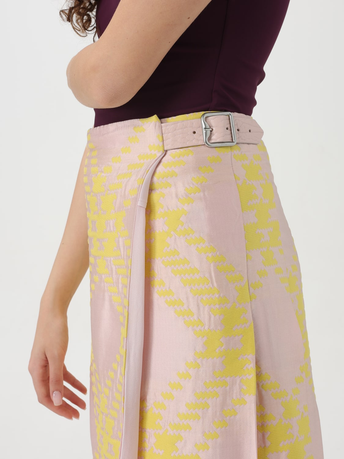 BURBERRY SKIRT: Skirt woman Burberry, Yellow - Img 4