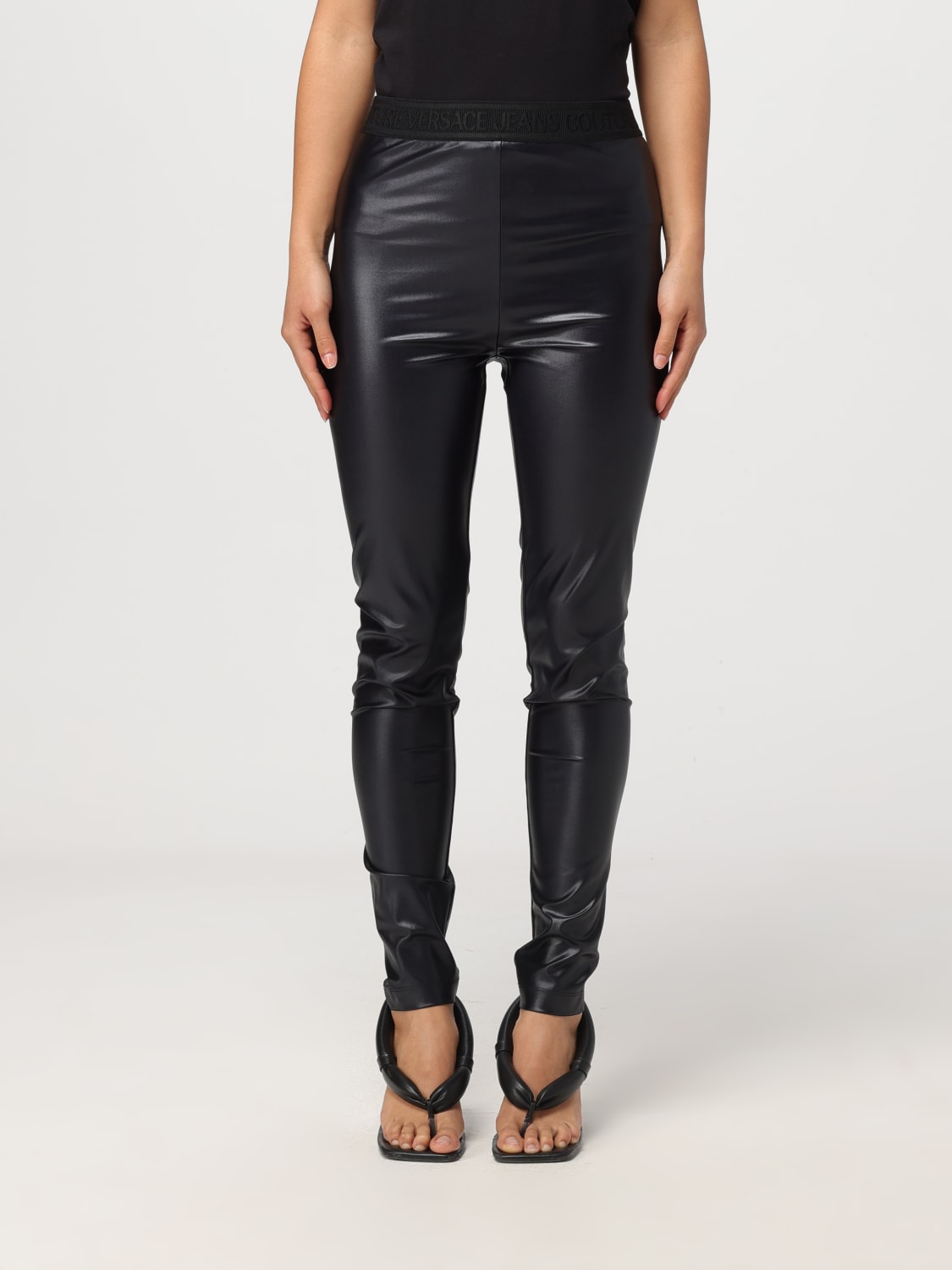 VERSACE JEANS COUTURE: Pants woman - Black | Versace Jeans Couture ...