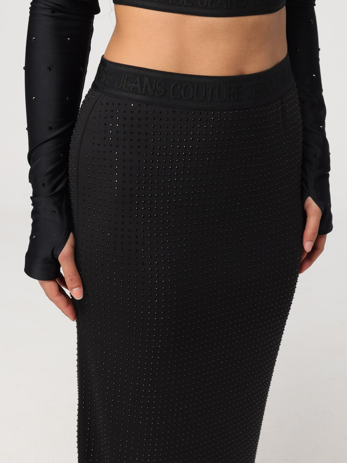 VERSACE JEANS COUTURE SKIRT: Skirt woman Versace Jeans Couture, Black - Img 3