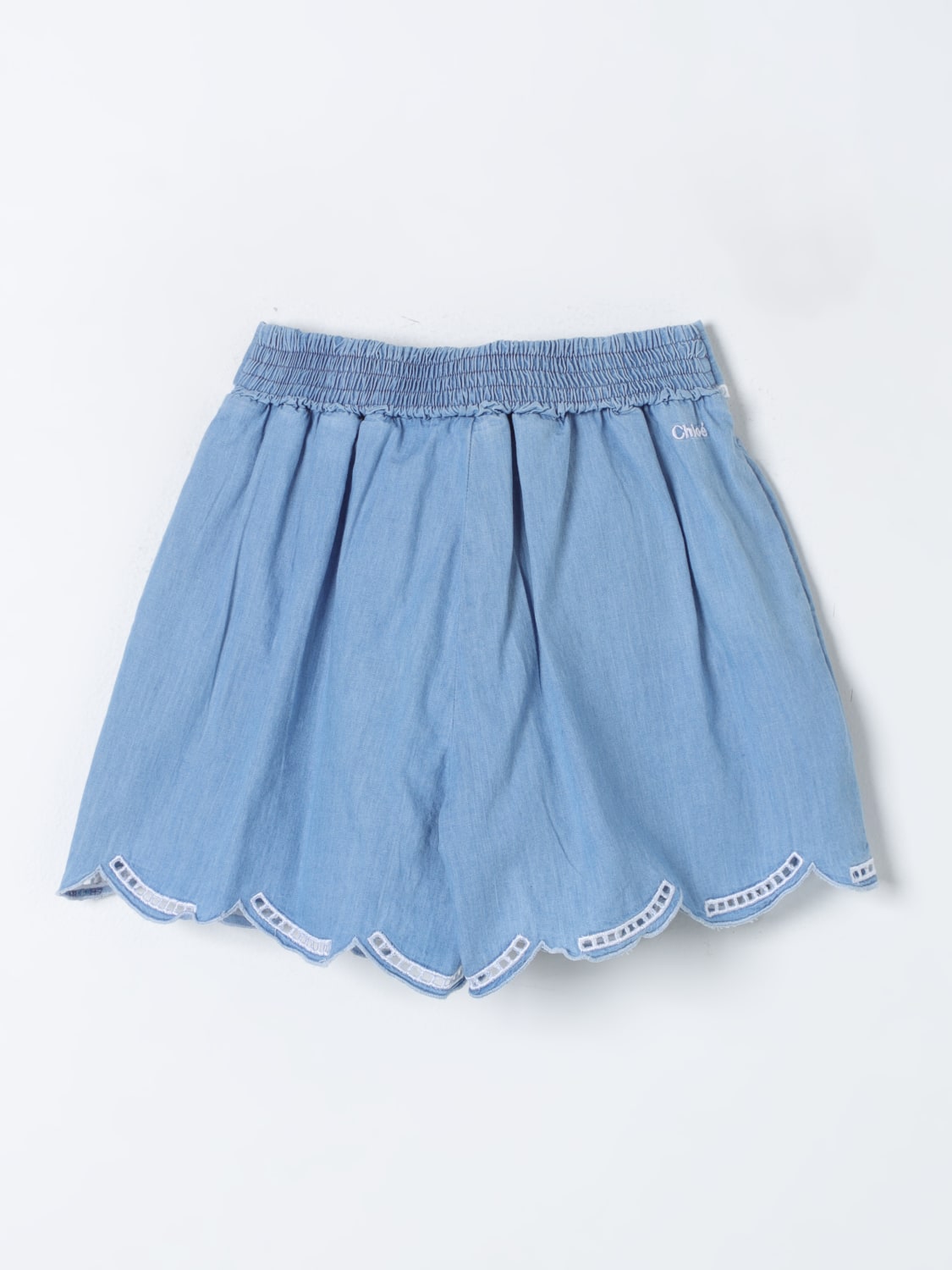 CHLOÉ SHORT: Chloé girls' shorts, Blue - Img 2