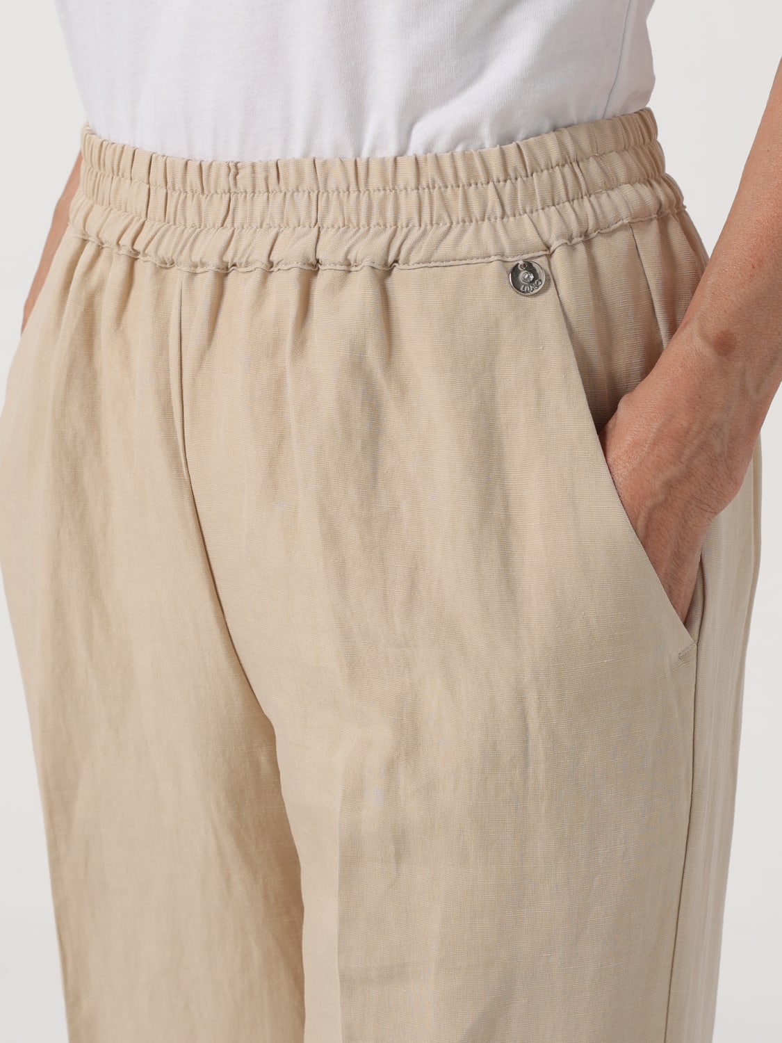 LIU JO PANTS: Pants woman Liu Jo, Sand - Img 3