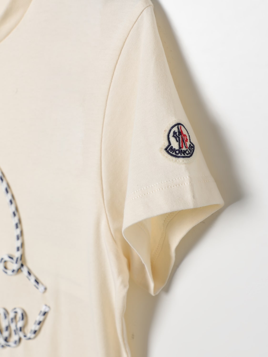 MONCLER T-SHIRT: T-shirt kids Moncler, Cream - Img 3