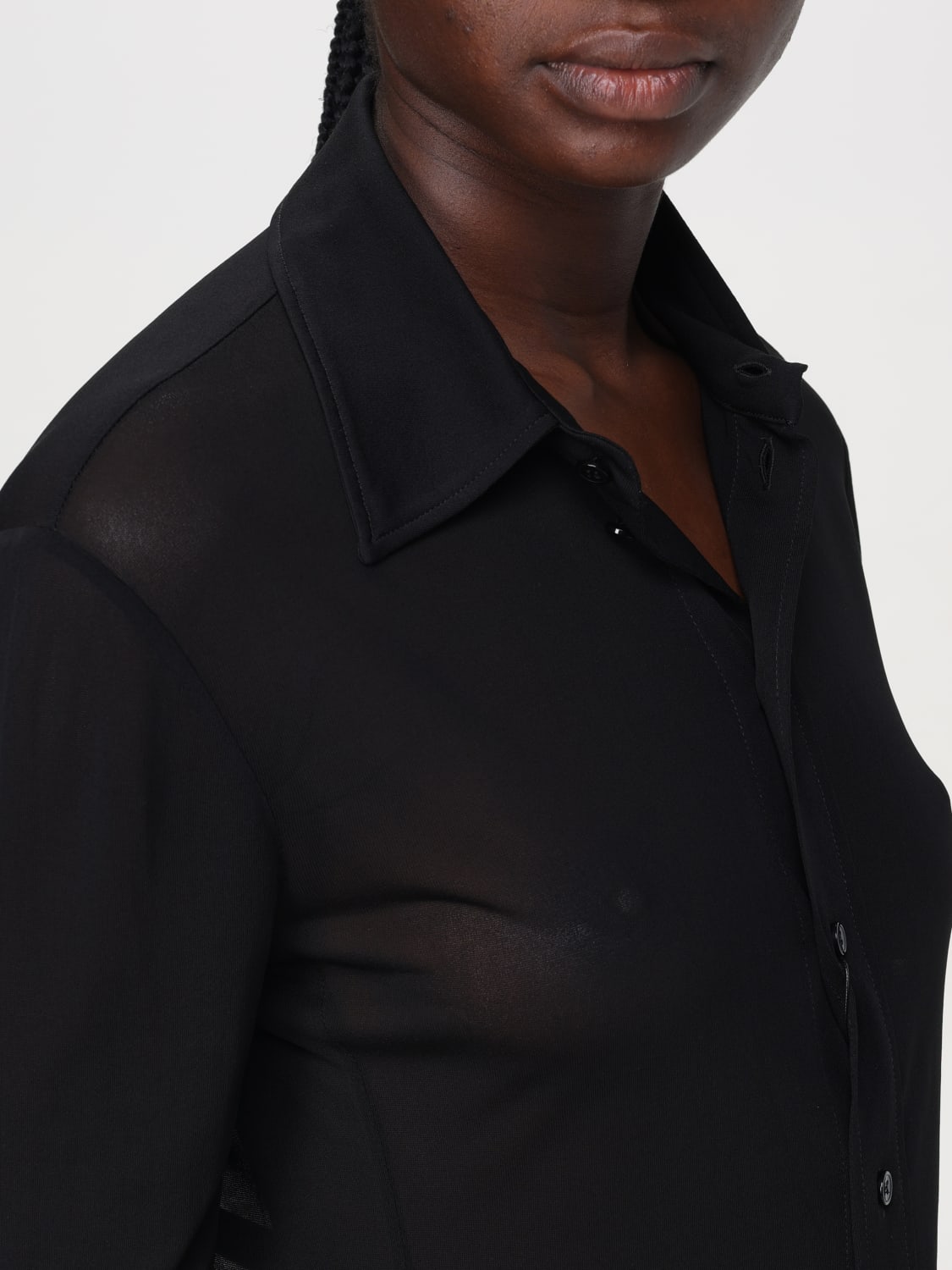 SAINT LAURENT CHEMISE: Chemise femme Saint Laurent, Noir - Img 4
