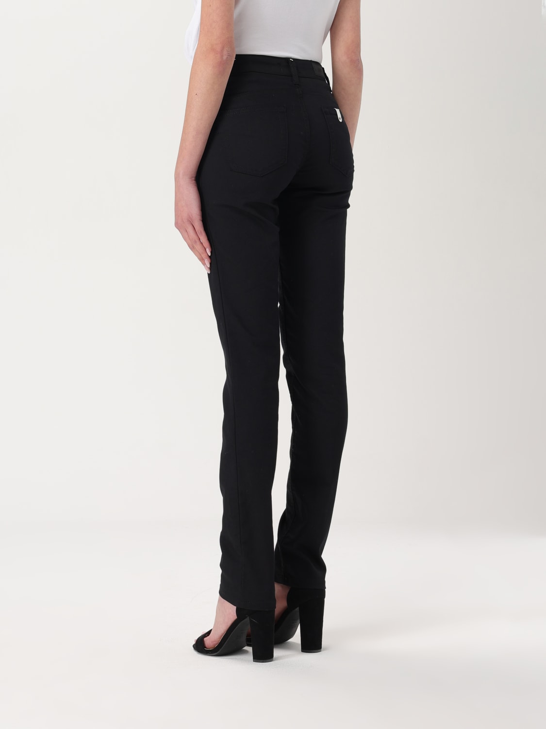 LIU JO PANTS: Liu Jo cotton pants, Black - Img 2