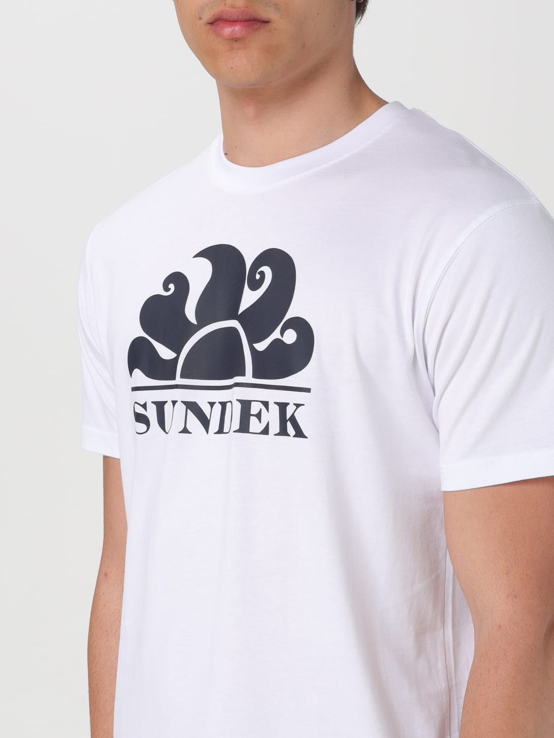 Tシャツ・カットソー SUNDEK Men T-shirt White M021TEJ7800 00607 Sundek Outlet: T-shirt men - White | Sundek t-shirt