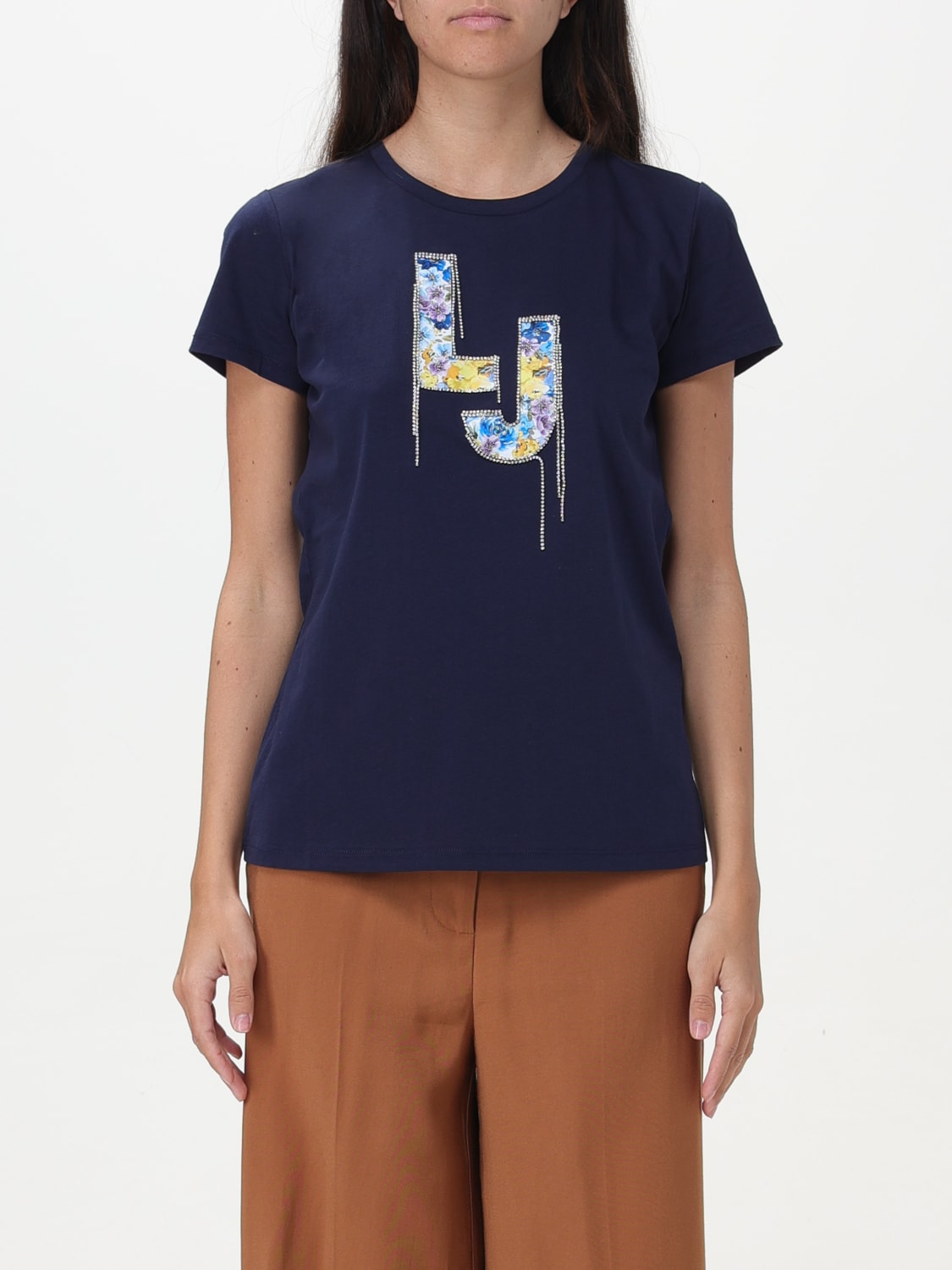 LIU JO T-SHIRT: T-shirt woman Liu Jo, Blue - Img 1