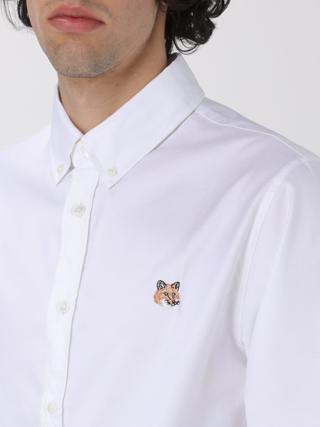 MAISON KITSUNÉ CAMISA: Camisa hombre Maison KitsunÉ, Blanco - Img 3