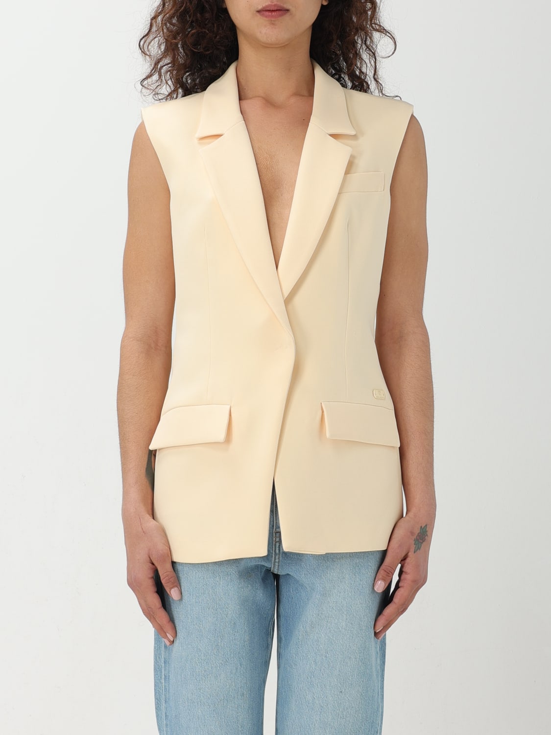 CHIARA FERRAGNI WAISTCOAT: Waistcoat woman Chiara Ferragni, White - Img 1