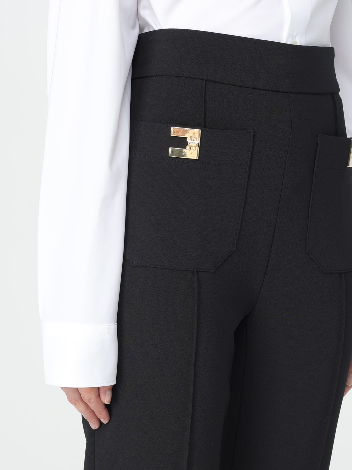 ELISABETTA FRANCHI PANTS: Pants woman Elisabetta Franchi, Black - Img 3