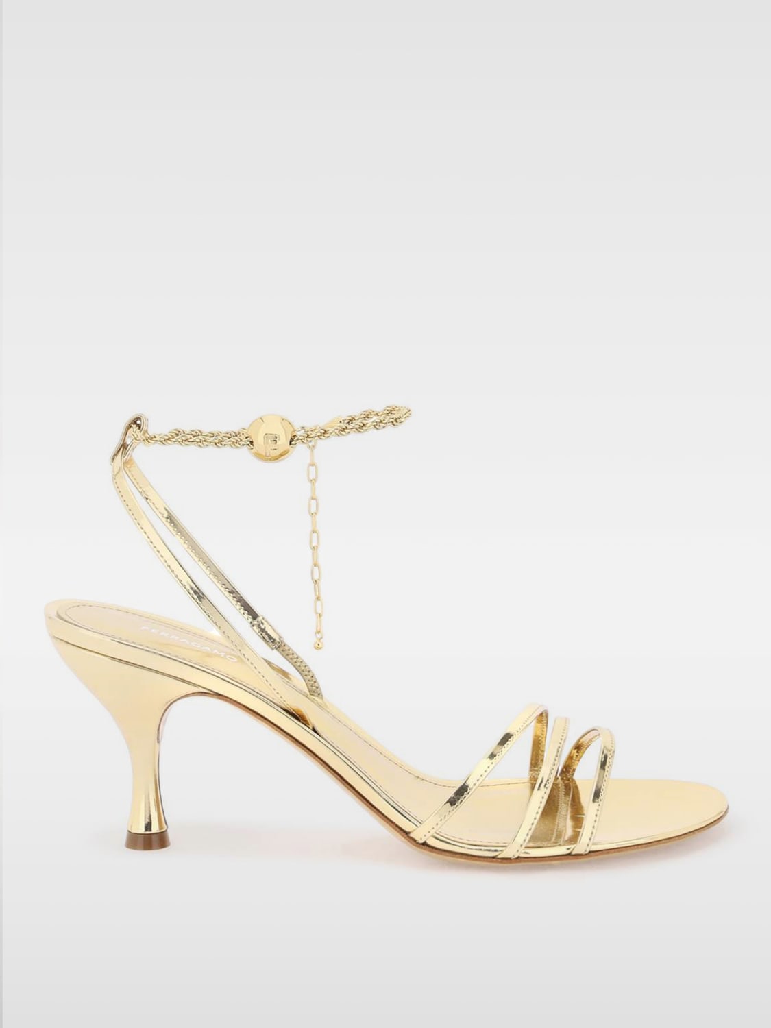 FERRAGAMO HEELED SANDALS: Heeled sandals woman Ferragamo, Gold - Img 1