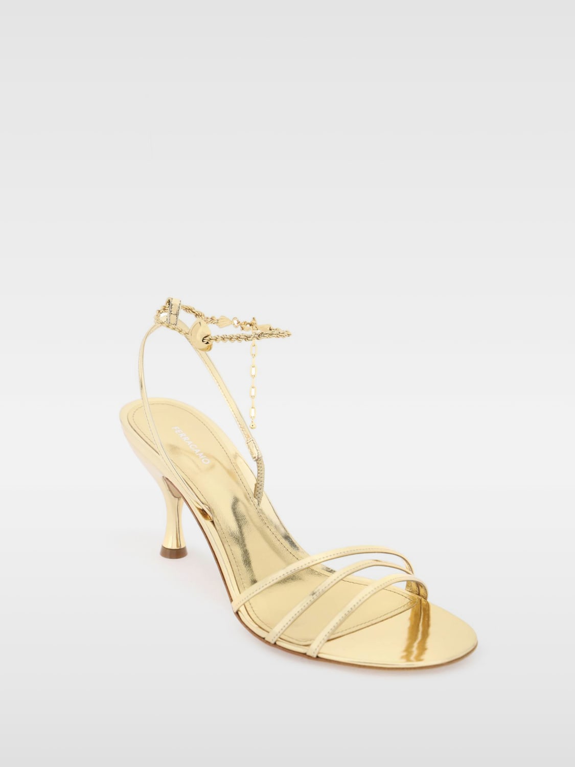 FERRAGAMO HEELED SANDALS: Heeled sandals woman Ferragamo, Gold - Img 2