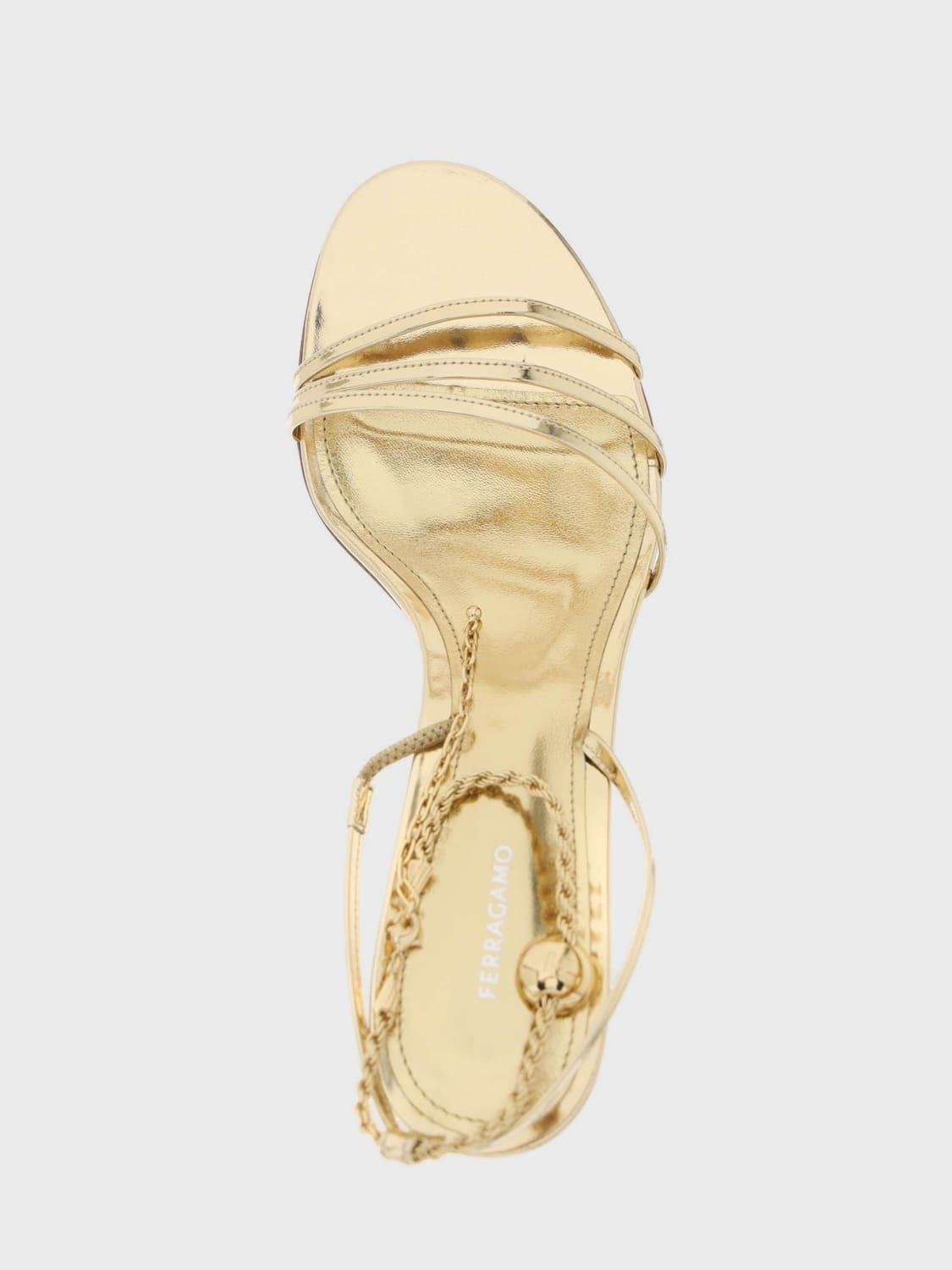 FERRAGAMO HEELED SANDALS: Heeled sandals woman Ferragamo, Gold - Img 4