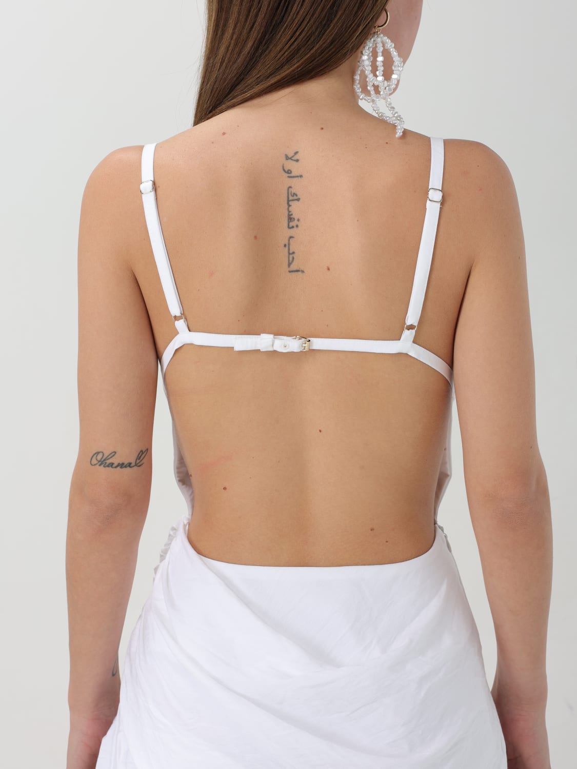 JACQUEMUS ABITO: Abito Jacquemus in viscosa stretch , Bianco - Img 5