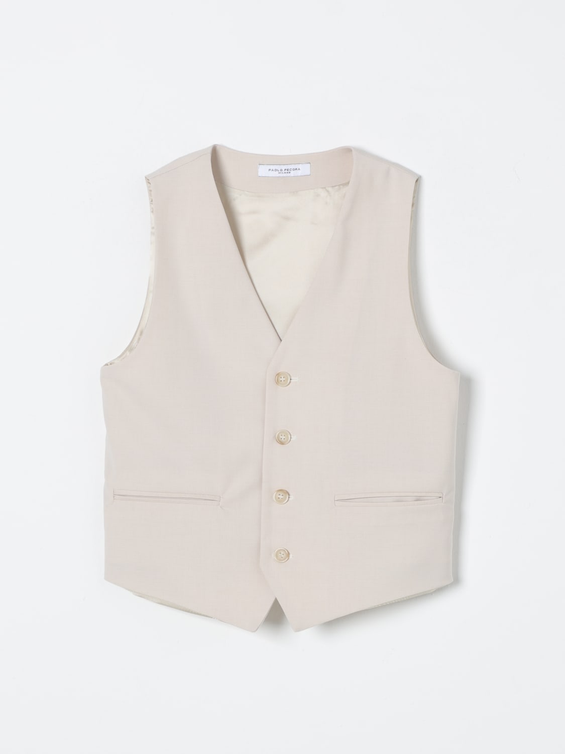 PAOLO PECORA WESTE: Gilet kinder Paolo Pecora, Beige - Img 1