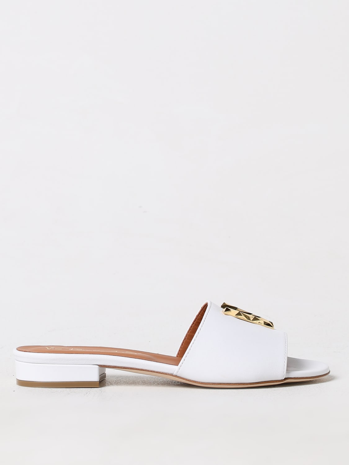 VIA ROMA 15 FLAT SANDALS: Via Roma 15 women's flat sandals, White - Img 1