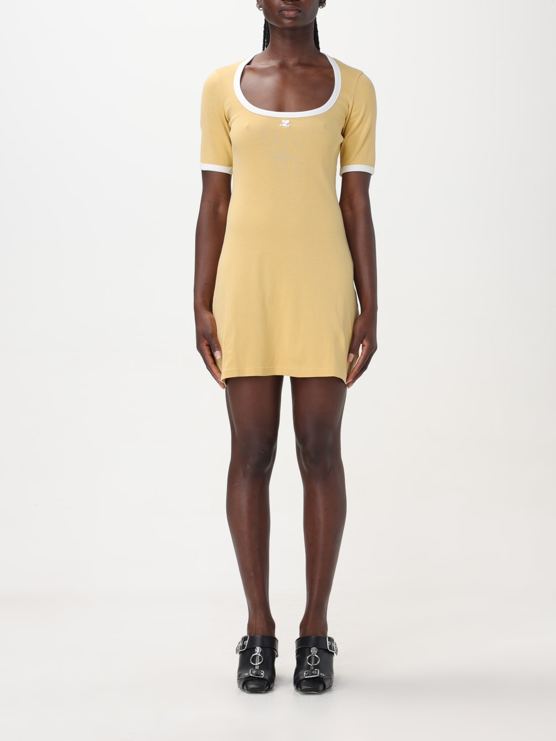 COURRÈGES DRESS: Dress woman CourrÈges, Yellow - Img 1