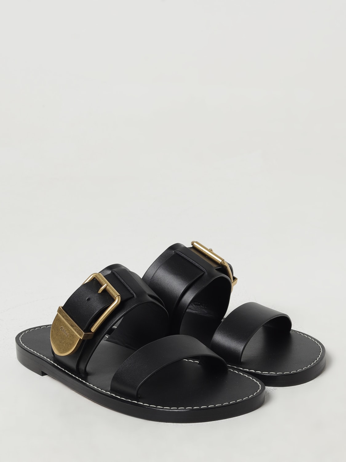 シューズ・サンダルその他 CHLOE Woman Flat sandals Black C24U01REX 001 Chloé Outlet: Shoes woman - Black | Chloé flat sandals