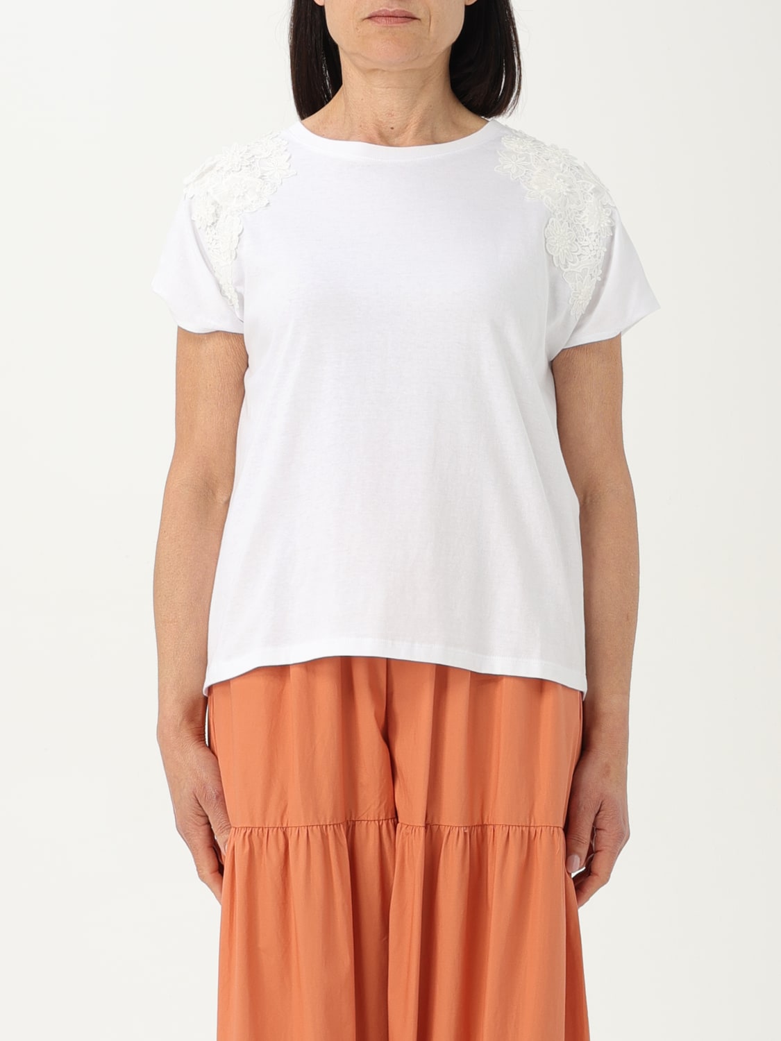 TWINSET T-SHIRT: T-shirt woman Twinset, White - Img 1