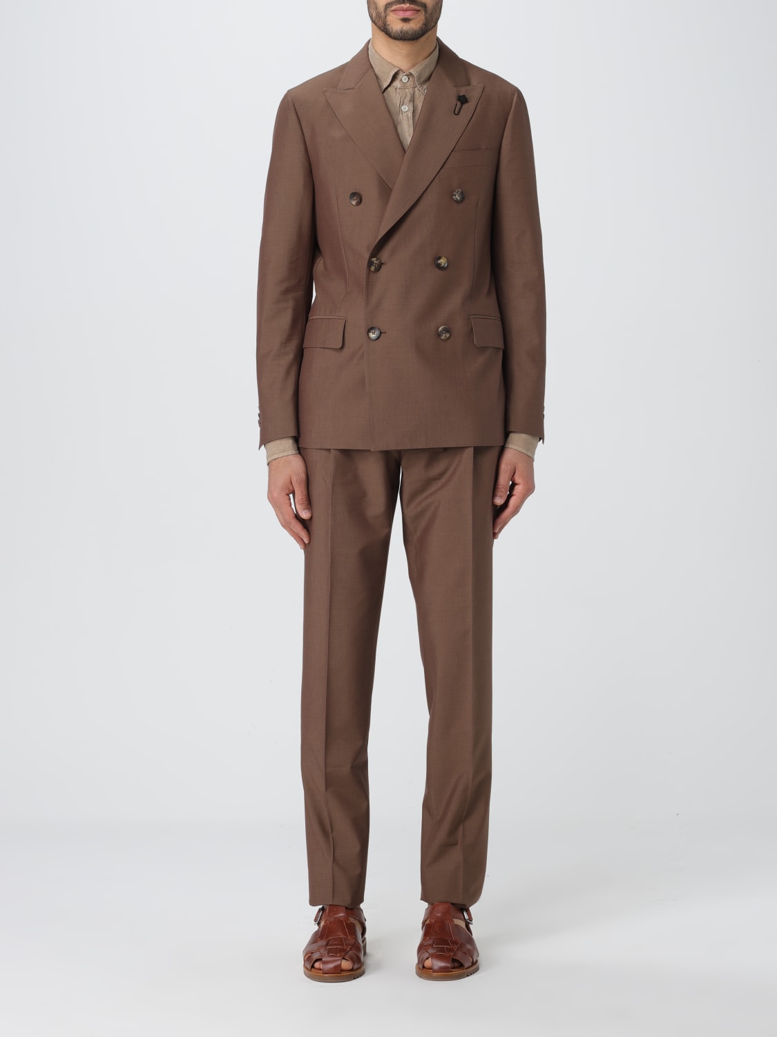 LARDINI SUIT: Suit men Lardini, Brown - Img 1