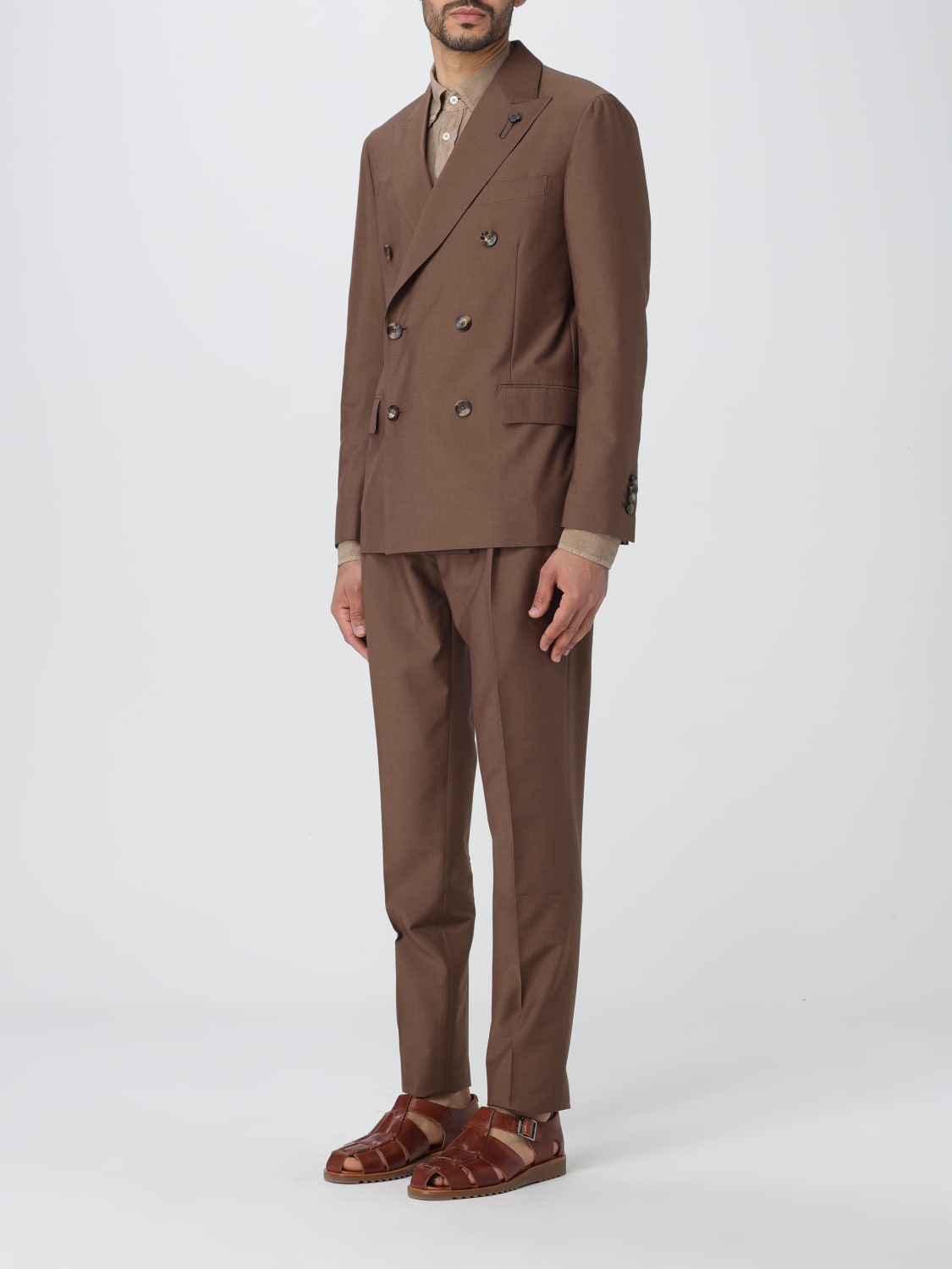 LARDINI SUIT: Suit men Lardini, Brown - Img 4