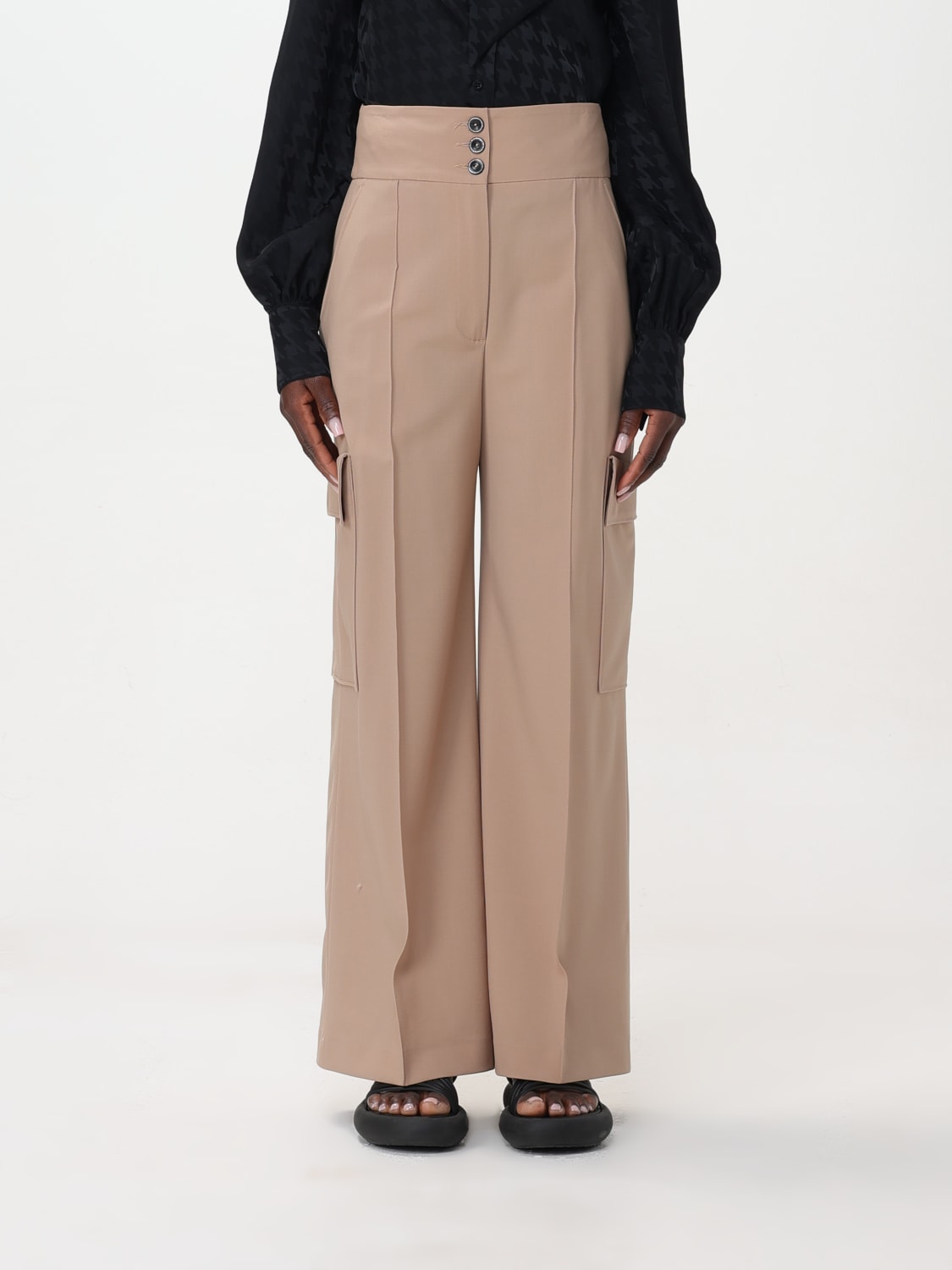 MSGM PANTS: Pants woman MSGM, Beige - Img 1