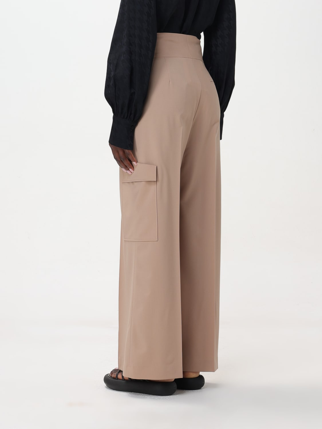 MSGM PANTS: Pants woman MSGM, Beige - Img 3