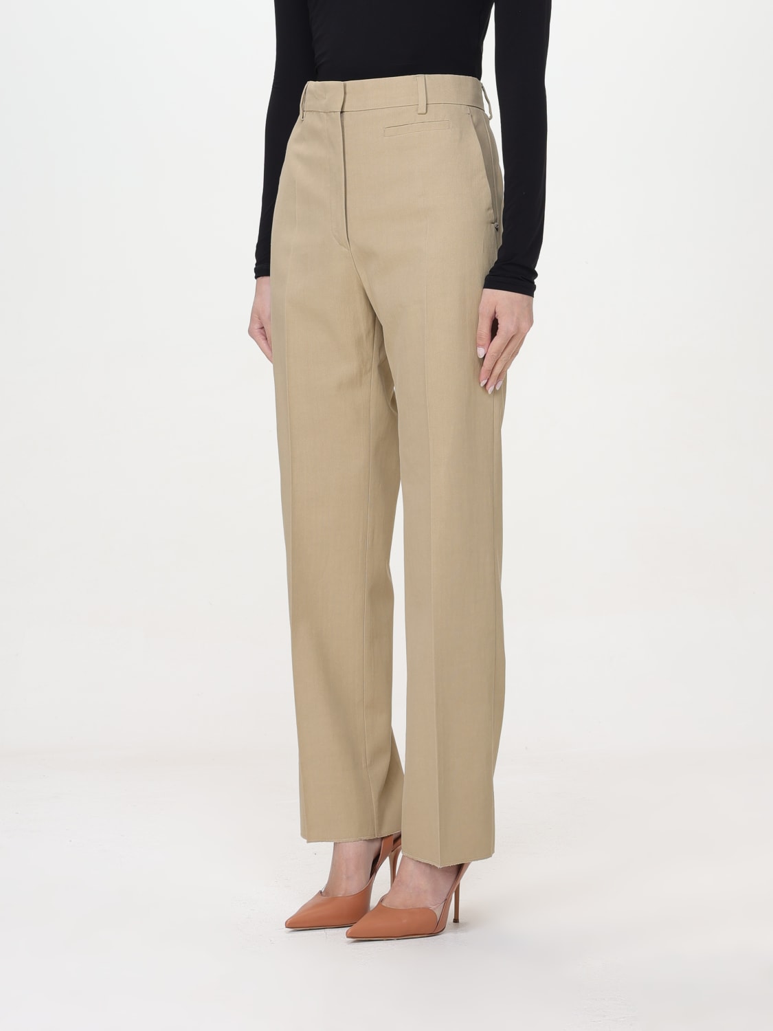 SPORTMAX PANTALONE: Pantalone Sportmax in misto cotone , Beige - Img 4