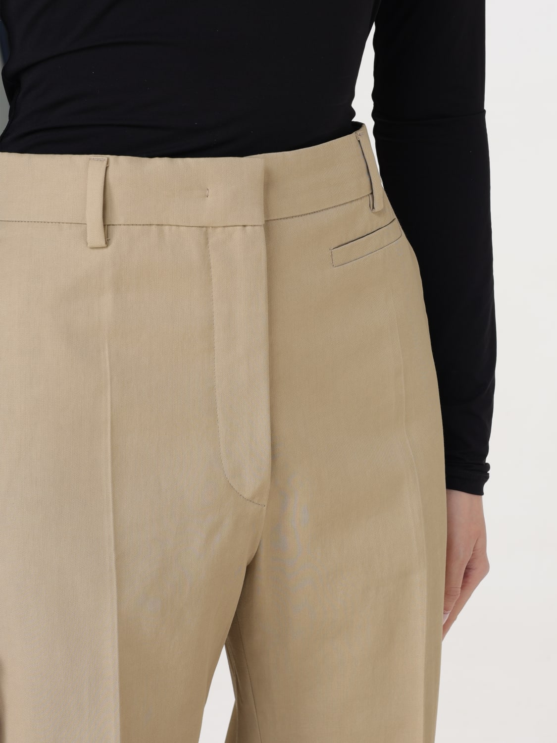 SPORTMAX PANTALONE: Pantalone Sportmax in misto cotone , Beige - Img 5